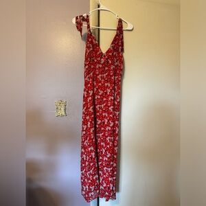 Zara S red floral dress